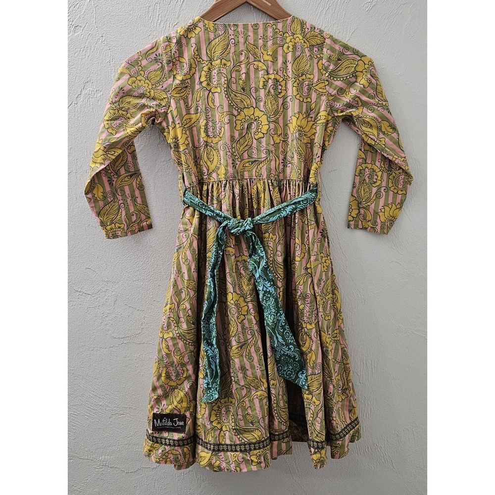 Matilda Jane Rose Gold Jane Dress Paint By Numbers Girls Belted Size‎ 10 - Picture 4 of 5